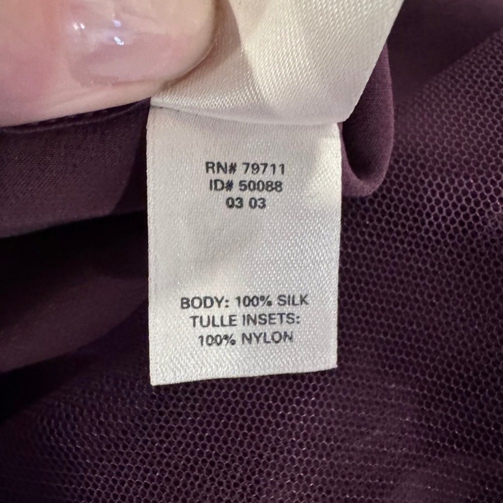 Victorias Secret | Vintage Y2K 2003 Plum Purple Silk Halter Maxi Chemise - Picture 3 of 13